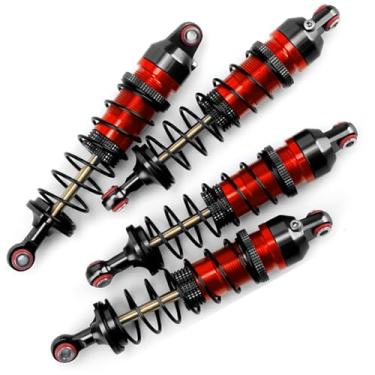 Imagem de BRKRC Aluminum 7075 Alloy Adjustable Spring Shock Absorber 89mm Threaded Damper for Tra-xxas 1:16 Mini Maxx 4WD Mini XRT VXL-3S Monster Truck Upgrades (Red)