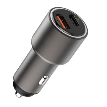 Imagem de Carregador Veicular Universal Super Rápido para Carro Automóvel 67.5W Turbo Power com 2 Entradas USB + USB-C Carregamento Ultra Rápido para Celulares, Tablets e Dispositivos Eletrônicos - Premium