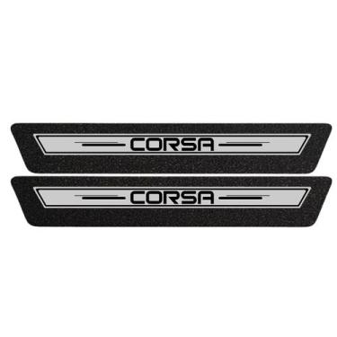 Imagem de Soleira Protetora Porta Premium Prata Corsa 2 Portas - Jhow Adesivos