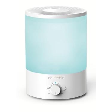 Imagem de Delletir Umidificadores Cool Mist para bebês, quarto, berçário, casa e escritório | Vaporizador ultrassônico super silencioso, recarga superior grande de 3,5 L, difusor de óleo essencial, desligamento