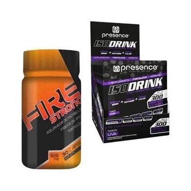 Imagem de Strong Fire + Isodrink 15 Sachês 33g - presence, Uva