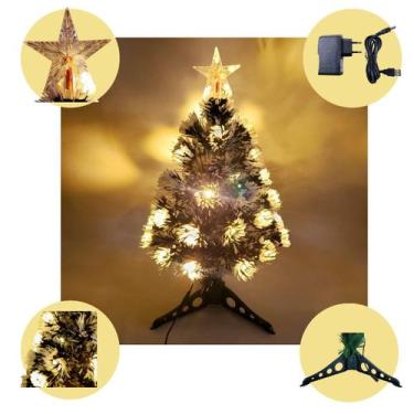 Imagem de Árvore de Natal LED Cristal Luz Estrela Amarela Pequena 60cm - MultiA