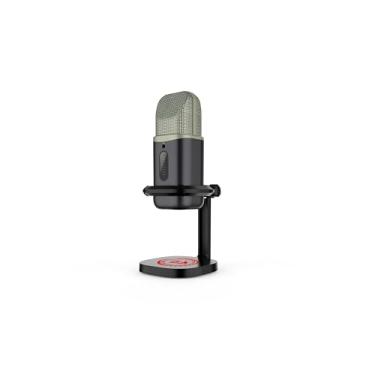Imagem de Microfone Gamer Redragon Echowave RGB Preto Condensador com Pedestal de Mesa USB Tipo-C Diafragma Duplo GM305