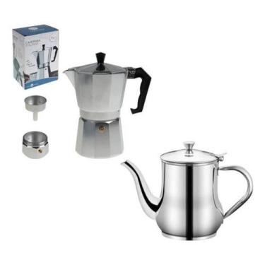 Imagem de Cafeteira Italiana 300ml Alumínio - Café Concentrado - Kadê