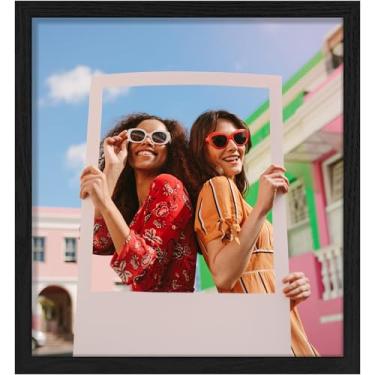 Imagem de Vittanly Moldura para fotos de 28 x 30,5 cm, madeira projetada com acrílico resistente a quebras, porta-retratos para montagem na parede, preto, 1 pacote