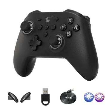 Imagem de AKNES Gulikt KK3 Pro Controller, 1000Hz Polling Rate for Wins, Hall Joysticks and Triggers, Wireless Controller for Windows/Switch/Android/iOS/macOS/Steam Deck, Maglev/Rotor/HD Vibration - Black