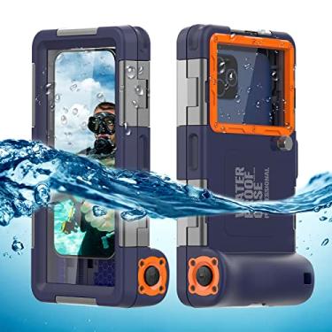 Imagem de ShellBox Case Capa de mergulho 2ª geração para iPhone 16 Pro Max/16 Pro/16 PLUS/16/15 Pro Max/Samsung Galaxy Series, telefones universais [4,9-6,9 polegadas], snorkel [15 m/50 pés] protetor de corpo