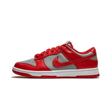 Imagem de Nike Dunk Low Retrô Masculino, Cinza médio universitário vermelho branco, 37