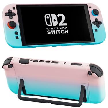 Imagem de FANPL Case for Nintendo Switch 2, Cute Hard Protective Cover for Switch 2 and Joy Con Controlle (Gradient Pink and Blue)