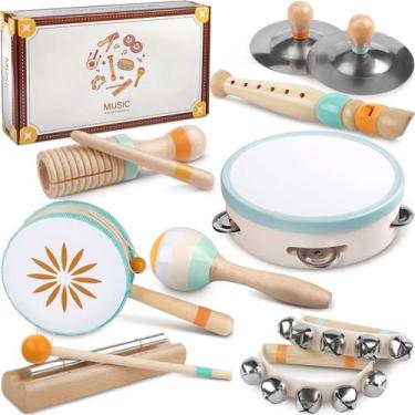 Imagem de Conjunto de instrumentos musicais Montessori para crianças de 1 a 3 an