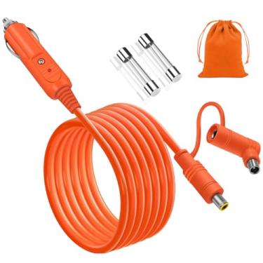 Imagem de YEZriler Cabo de carregamento de carro 14AWG 2 m / 2 m para estação de energia portátil Jackery Explorer 3000 2000 1500 1000 880 550 500 300 290 240 160 Carregador adaptador DC com plugue DC7909/8020