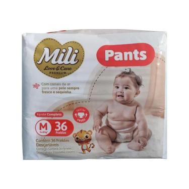 Imagem de Fralda Infantil Descartável Love Care Pants Tamanho M (MILI) - Pacote 