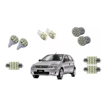 Imagem de Kit Lampada Led Corsa Hatch Teto Placa Ré Pingo Malas Luvas - Techone
