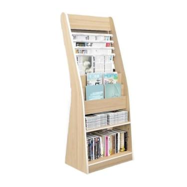 Imagem de Porta-revistas Suporte de jornal, suporte de jornal, suporte de informações para livros e folhetos, suporte de revistas, suporte de folhetos (cor do bordo)