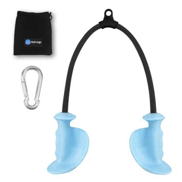 Imagem de Corda de tríceps com alças ergonômicas, corda de tríceps de 91 cm para máquina de cabos, sistema de polia, acessório de cabo de corda tríceps para academia, casa (azul)