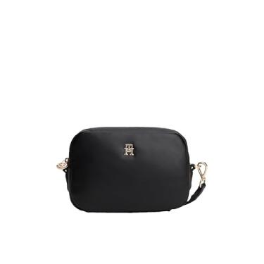 Imagem de Tommy Hilfiger Bolsa Popette para câmera com alça transversal removível, Preto, One Size, Bolsa tiracolo Popette para câmera com alça transversal removível