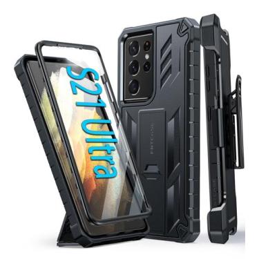 Imagem de Capa de celular FNTCASE para Samsung Galaxy S21 Ultra 5G preta