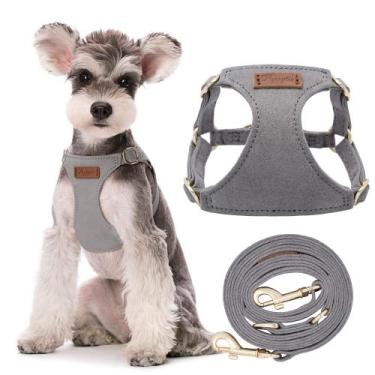 Imagem de Dog Harness Puppytie No Pull para cães pequenos, cinza prateado, S
