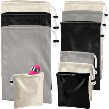 Imagem de Conjunto de bolsas de armazenamento Amylove Satin Game Toy, 9 unidades