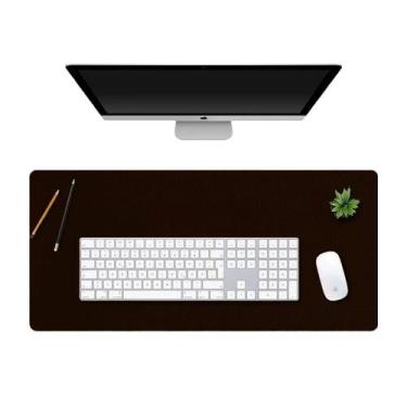 Imagem de Mouse Pad 70X30Cm Grande Tapete Mesa Gamer Couro Eco Café - M3M