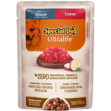 Imagem de Ração Úmida Special Dog Sachê Carne para Cães Sênior - 100 g - 36 Unidades