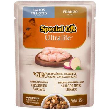 Imagem de Ração Úmida Special Cat Sachê Frango para Gatos Filhotes - 85 g - 36 Unidades