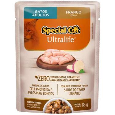 Imagem de Ração Úmida Special Cat Sachê Frango para Gatos Adultos - 85 g - 36 Unidades