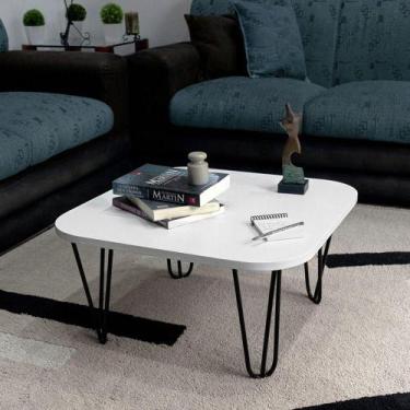 Imagem de Mesa De Centro Pés Hairpin Legs Lateral De Apoio Para Sala Estar Dormi