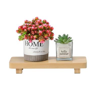 Imagem de beheart Suporte De Madeira Rústica Para Decoração Casa, Plantas Pequenas, Pedestal Decorativo (27 X 9 4 Cm)