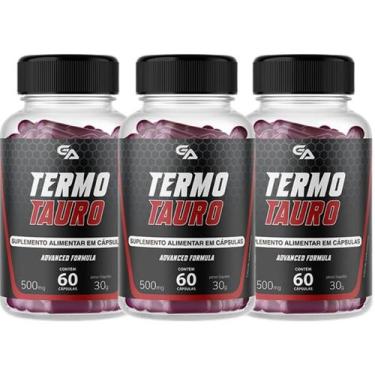 Imagem de 3 Potes Termotauro: Cafeína + Taurina + Arginina + Carnitina - Grande 