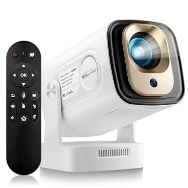 Imagem de Projetor portátil de foco automático, mini projetor com Wi-Fi e Bluetooth nativo 1080P, suporte para resolução 4K com BT5.4 WIFI6 300 ANSI Android 11, correção automática de Keystone, projetor de
