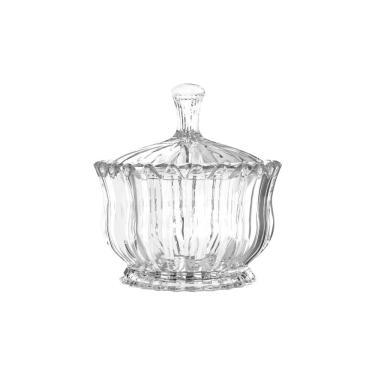 Imagem de Mini Potiche Bomboniere de Vidro Brasilia 240ml p/ Decoração e Armazenamento