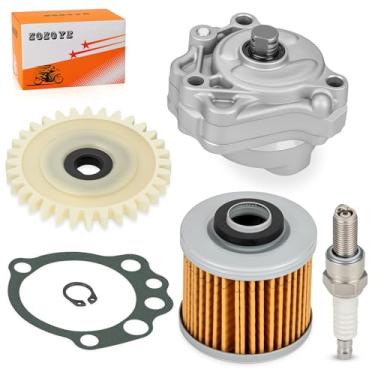 Imagem de Bomba de óleo + filtro de óleo com kit de vela de ignição de junta de engrenagem para Yamaha Raptor 700/700R 2006-2024