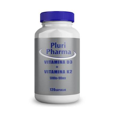 Imagem de Vitamina D3 10.000ui/Vitamina K2 100mcg - 120 Cápsulas - Pluri Pharma