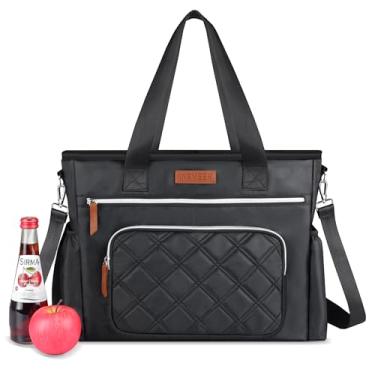 Imagem de INSMEER Bolsa Térmica Grande Feminina 20L (35 Latas), Lancheira Portátil para Adultos, Bolsa de Almoço Impermeável com Abertura Ampla, Mochila Lancheira Reutilizável para Trabalho, Praia, Piquenique