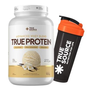 Imagem de Kit Whey Protein Advanced com Verisol Vanilla Ice Cream 900g True Source + Coqueteleira Exclusiva (900g, Vanilla Ice Cream)