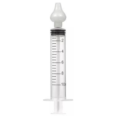 Imagem de Seringa 10ml Para Lavagem Nasal Higienização do Nariz + Bico de Silicone