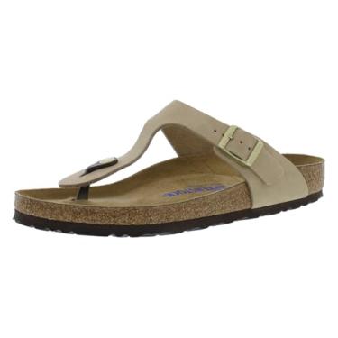 Imagem de Birkenstock Chinelos de dedo femininos, Castelo de areia bege, 10 Women/8 Men