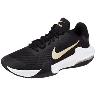 Imagem de Nike Tênis masculino Air Max Impact 4, Preto Mtlc Gold Star Antracite Branco, 38