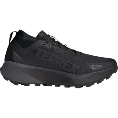 Imagem de adidas Tênis de corrida masculino Terrex Agravic Gore-tex Trail, Preto/Preto/Cinza, 42