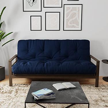 Imagem de Royal Sleep Products Novo colchão Futon de substituição capa sólida 9 camadas direto da fábrica Full/Queen feito nos EUA (azul-marinho, solteiro)