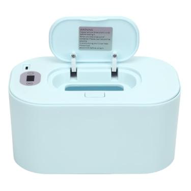 Imagem de Asixxsix Aquecedor de lenços umedecidos para bebês, controle de temperatura de 40-55 °C, dispensador de lenços umedecidos de grande capacidade com função de aquecimento rápido (Ajuste da temperatura verde)