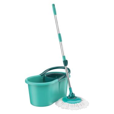 Imagem de Mop Giratório FlashLimp MOP8209-VA com Balde, Cabo Telescópico e Refil – Verde Água