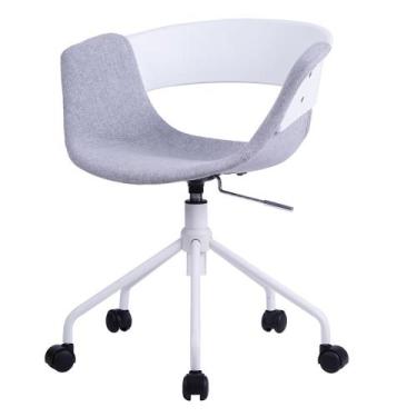 Imagem de Cadeira ANM6711S Turim Nicole Anima Office PP Branco Revestida Tecido 