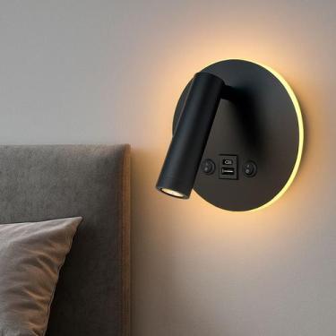 Imagem de Arandela De Leitura Foco Móvel Led Usb E Usb-c Sala Bet82 - Acende a L