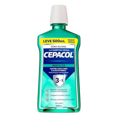 Imagem de Cepacol - Enxaguante Bucal Menta Ice - Sem Álcool, Refrescante e Antisséptico - Proteção Prolongada - 500ml