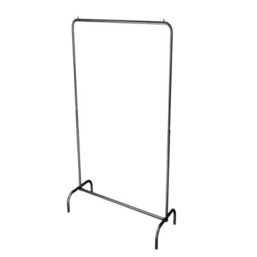 Imagem de Cabideiro Metálico Reforçado 1,00 m – Suporte Estável para Roupas e Acessórios(PRETO)