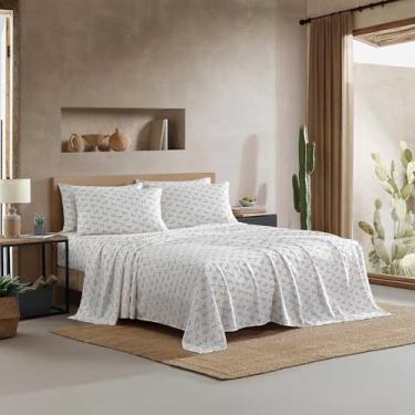 Imagem de Wrangler Jogo de lençol solteiro, macio e leve para conforto durante todo o ano, 4 peças com fronhas e lençol com elástico combinando (Wild Horses Bege)