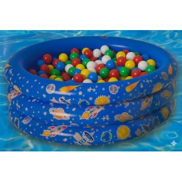 Imagem de Piscina Infantil Inflável Agua E Bolinha 88 Litros Redonda - Ark Toys,