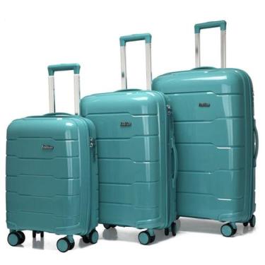 Imagem de Kit de Mala de Viagem Bordo, Média e Grande com Zíper Duplo - Linha La